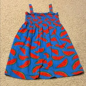 Hanna Andersson Blue and Red Watermelon Dress